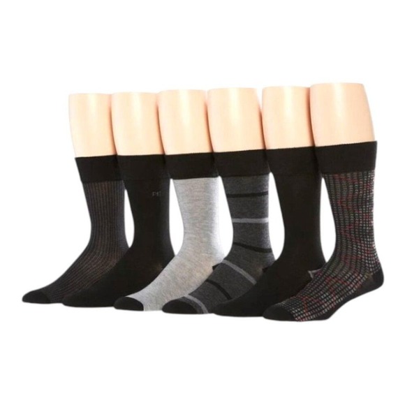 Perry Ellis Portfolio‎ 6-Pack Speed Dry Performance Socks Size 7-12 NWT - Picture 1 of 4